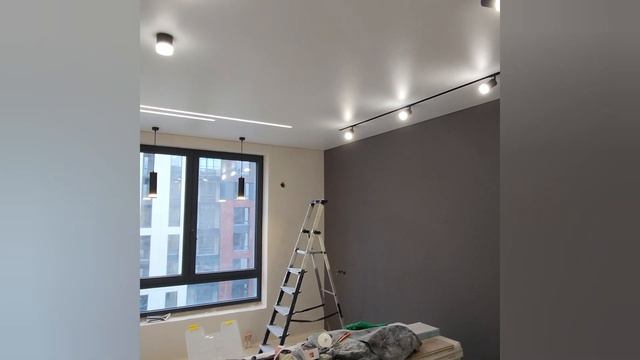 Световые линии СТЕНА-ПОТОЛОК. Интеграция с теневой профилем. смотреть онлайн