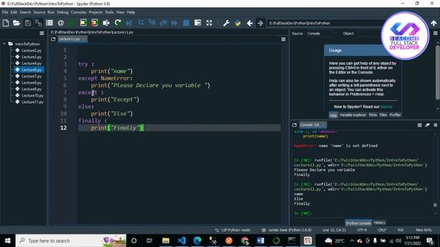 Exception Handling in Python смотреть онлайн