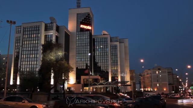 Художественная видеосъемка офиса Лукойл Time Lapse. Moscou смотреть онлайн