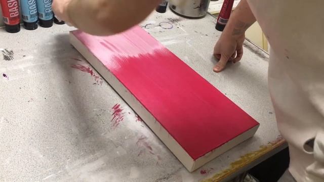 Triptych Abstract Acrylic Painting (Notre Dame Tribute) using Masking Tape смотреть онлайн