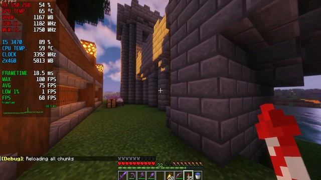 Minecraft SODIUM + IRIS Benchmark | i5-3470 | RX 550 2GB | 8gb | Fancy | Medium and High shaders смотреть онлайн