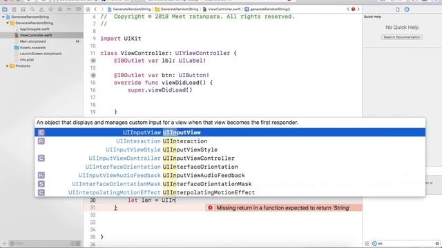 iOS Tutorial : generate random string in swift смотреть онлайн