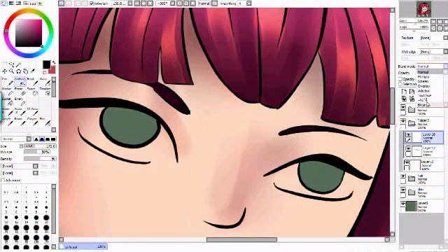 Paint Tool Sai RED CURLS Speed Paint смотреть онлайн