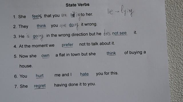 Английский язык - глаголы состояния - state Verbs смотреть онлайн