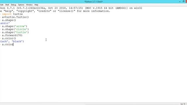 Python Turtle Graphics - How to change the shape and color of turtle смотреть онлайн