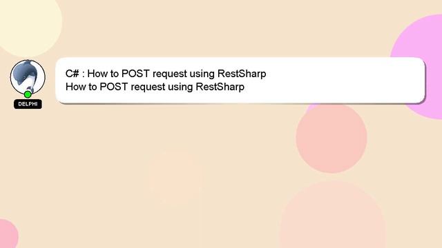 C# : How to POST request using RestSharp смотреть онлайн