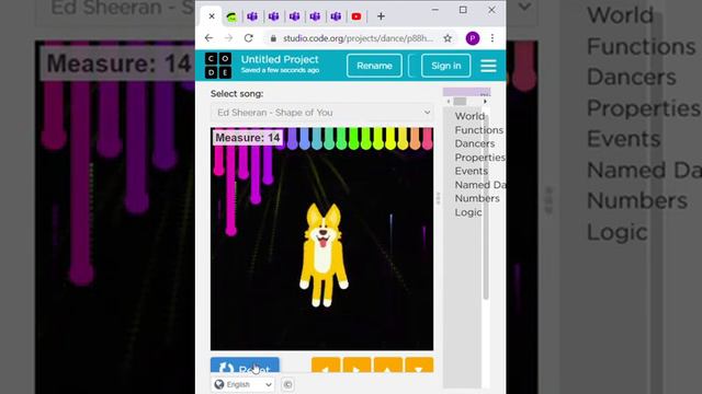 Code org New Dance Lab Project Google Chrome 2021 02 23 19 20 46 смотреть онлайн