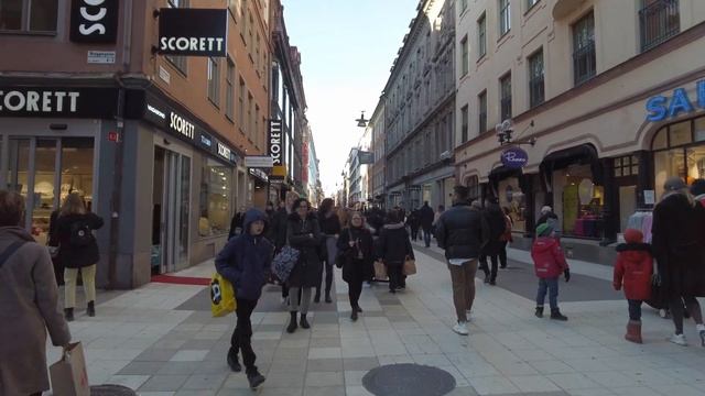 Walking In Stockholm, Sweden - Västerlånggatan And Drottninggatan