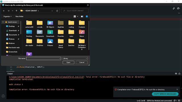 Easy fixes to Arduino error: “.h: No such file or directory" |Library Error смотреть онлайн