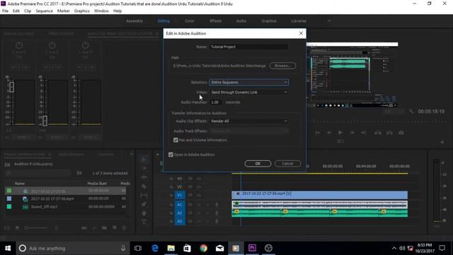 Adobe Audition CC - 7 - How to Use Dynamic Link Between Audition and Premiere for Video Streaming смотреть онлайн