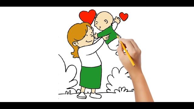 Ко Дню матери | Стихи раскраски смотреть онлайн