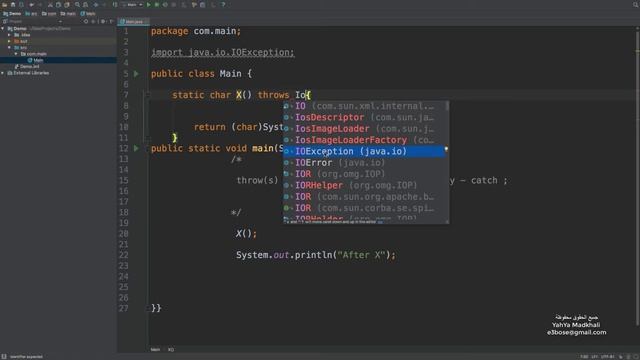 throw exception in try catch Java | طلق exception في try catch جافا смотреть онлайн