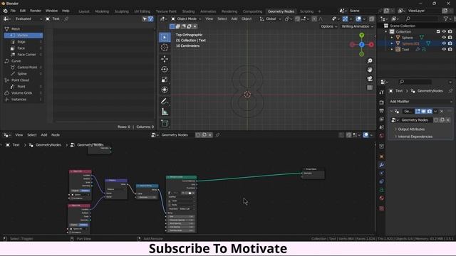 Blender Measure Distance Tutorial Using Geometry Nodes смотреть онлайн