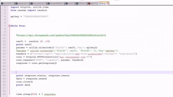 Sending random number from Python to ThingSpeak : Power IoT