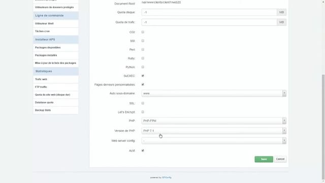 Comment modifier la version PHP d'un site installé sur ISPconfig 3 ? смотреть онлайн