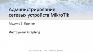 ✅ Настройка MikroTik. Инструмент Graphing