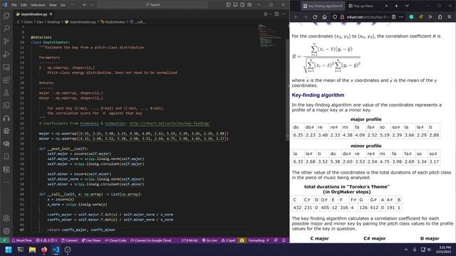 Krumhansl-Schmuckler Key Estimation Algorithm (Computational Musicology) смотреть онлайн
