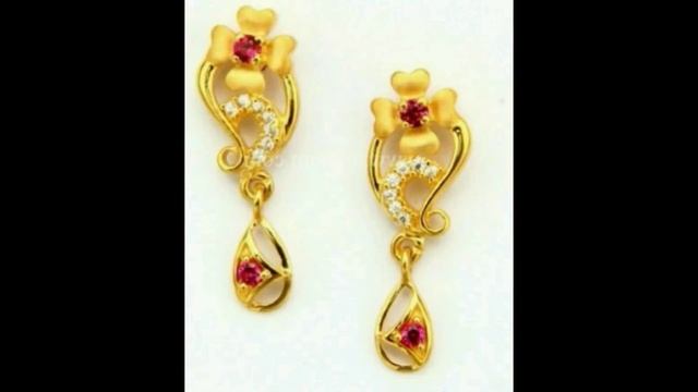 Beautiful gold earrings design with perl #latestearrings design and collection смотреть онлайн