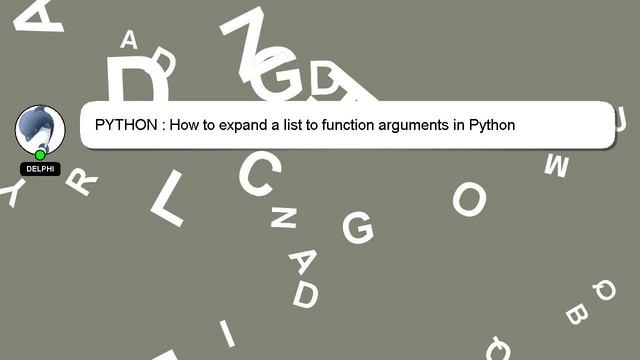 PYTHON : How to expand a list to function arguments in Python смотреть онлайн