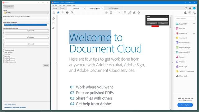 Adobe Acrobat Reader Tutorial - Lesson 9 - Full Reader Search смотреть онлайн