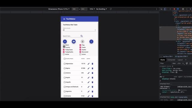 How to create a responsive Angular material table смотреть онлайн