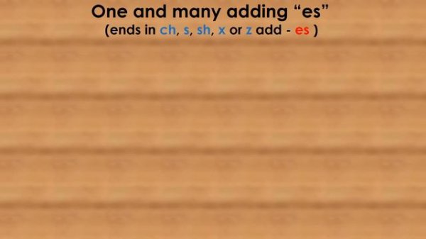 Plurals with "s" & "es" - for Primary and Nursery kids