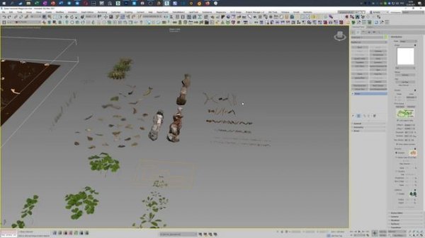 Создание газонной травы в 3d max