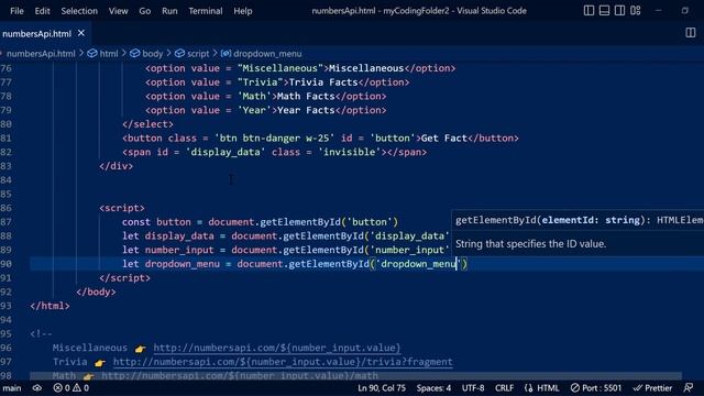 Fetch Interesting Facts about Numbers using this Javascript API смотреть онлайн
