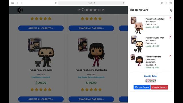 Shopping Cart con Javascript, Bootstrap, Ajax & jQuery смотреть онлайн