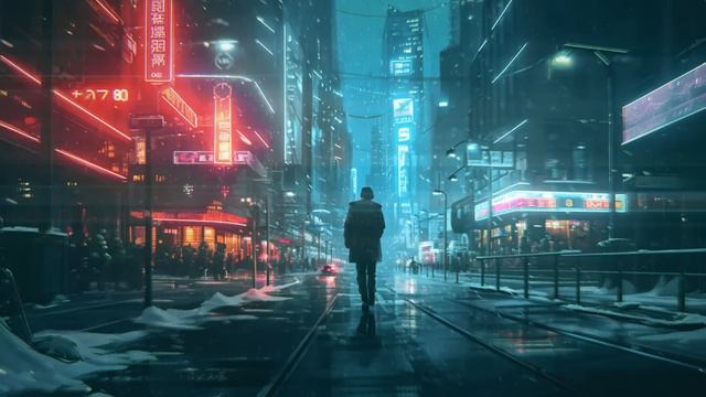 Winter Night * Relaxing Blade Runner Soundscape * Cyber Blues Ambient Music смотреть онлайн