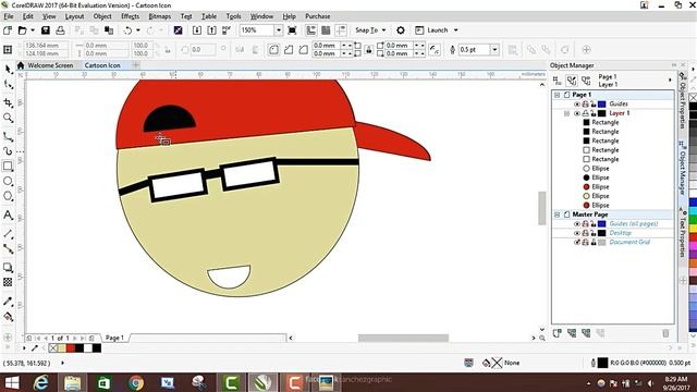 Cara Membuat Face Cartoon Icon - CorelDRAW 2017 смотреть онлайн