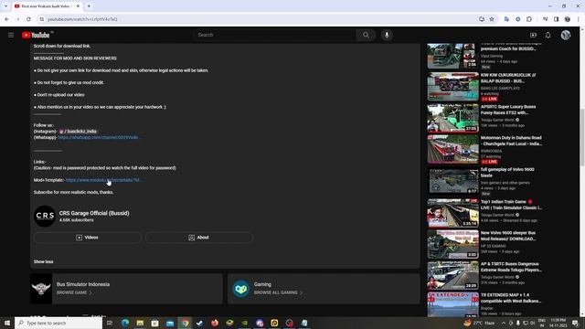 Released VOLVO 9600 Sleeper+Seater Bus Mod Download And Review In Bus Simulator Indonesia Telugu