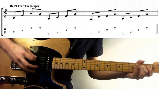 Blue Oyster Cult DON'T FEAR THE REAPER Guitar Tab Riff 👌🤘 🌱☀️🥀❄️✖️💀 смотреть онлайн