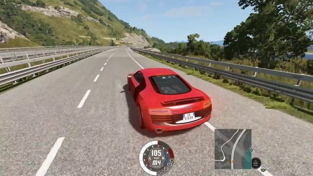 Audi R8 2013 BeamNG drive смотреть онлайн