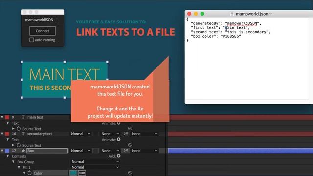 Link Texts & Colors to a JSON text file in After Effects (Micro-Tutorial) смотреть онлайн