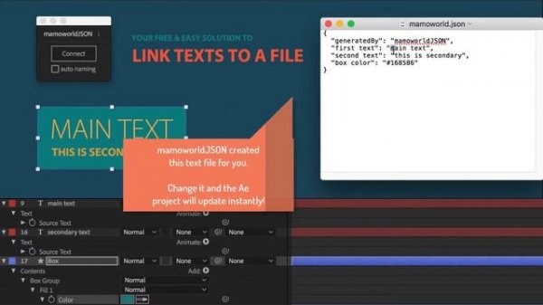 Link Texts & Colors to a JSON text file in After Effects (Micro-Tutorial)