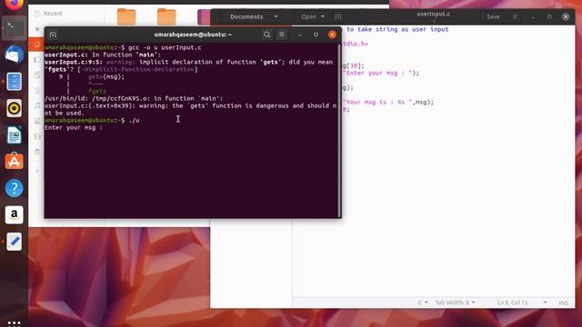 User Input for Char Arrays or strings in C program with spaces смотреть онлайн