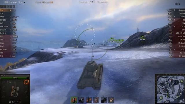 WOT: Arctic Region - T-34 - 4 frags смотреть онлайн