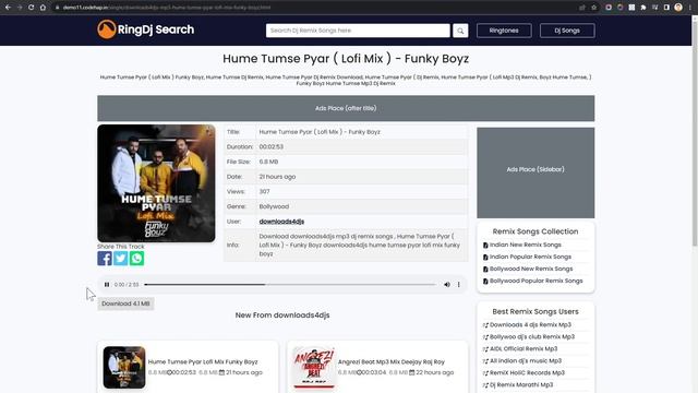 Ringtones And Dj Remix Songs Search Engine Php Script смотреть онлайн
