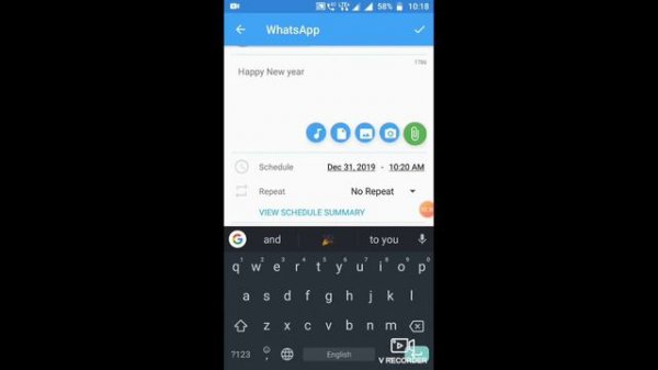 How to send messages automatic on WhatsApp/ timer for WhatsApp message