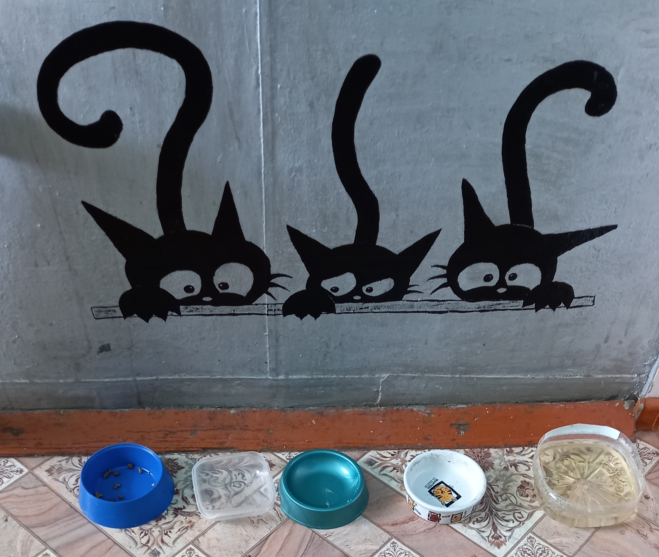 Мохнатая банда кушать изволит)))