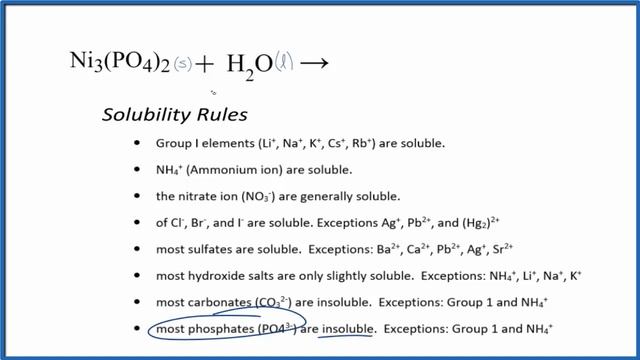 How to Write the for Equation for Ni3(PO4)2 + H2O смотреть онлайн