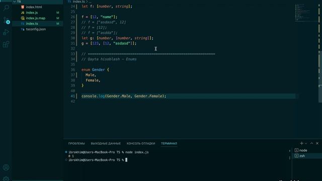 05-dars | Massivlar(arrays, tuples, enums) | TypeScript darslari | uzbek tilida to'liq qo'llanma смотреть онлайн
