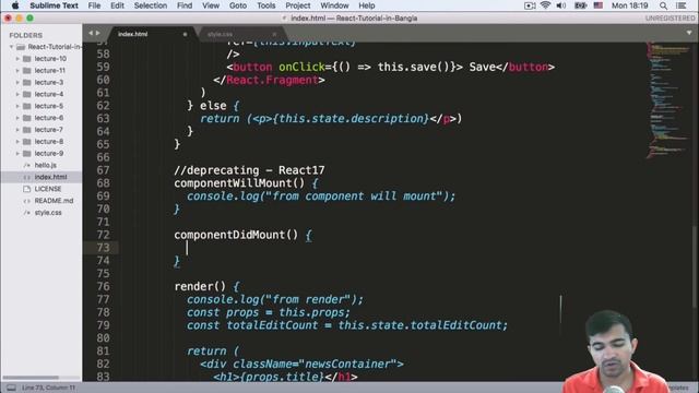 Best React tutorial in Bangla - Lecture 13 - React Lifecycle смотреть онлайн