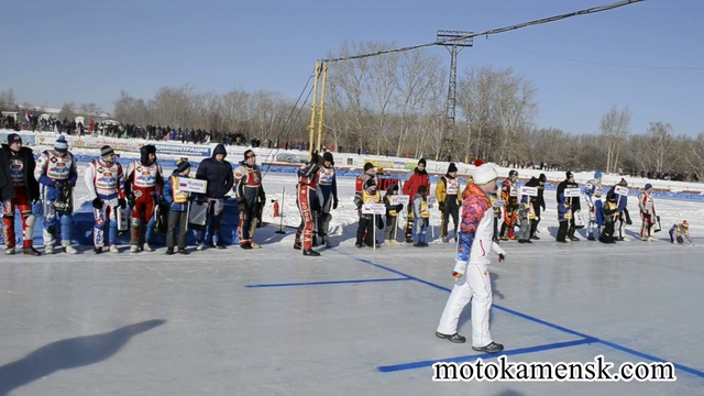 Представление участников Чемпионата Европы 2014 по ледовому спидвею. смотреть онлайн