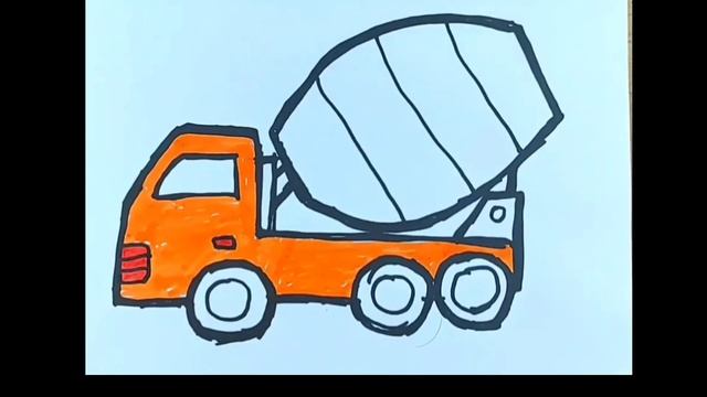 Drawing of a truck for children|Рисовать КАМАЗа для детей|Bolalar uchun Kamaz rasmini chizish смотреть онлайн