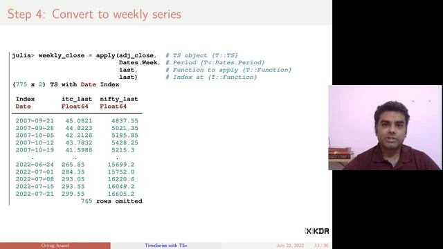 TSx: A time series class for Julia, Chirag Anand смотреть онлайн