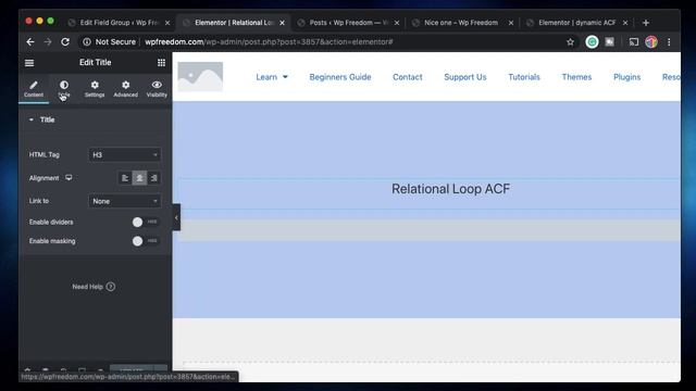 Advanced custom fields elementor relationship fields (ACF) смотреть онлайн
