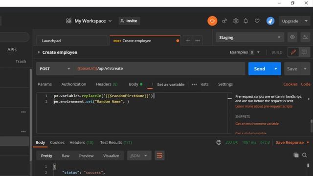 Postman API Testing Tutorial 19 - How to generate random names using faker library смотреть онлайн