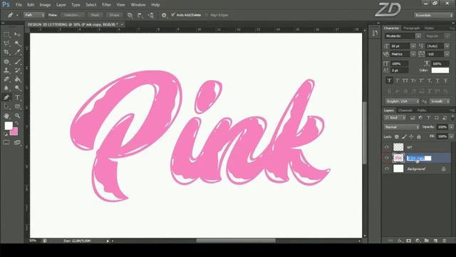 How to Make Colorful Pink 3D Text Effect in Photoshop - Photoshop Tutorials смотреть онлайн